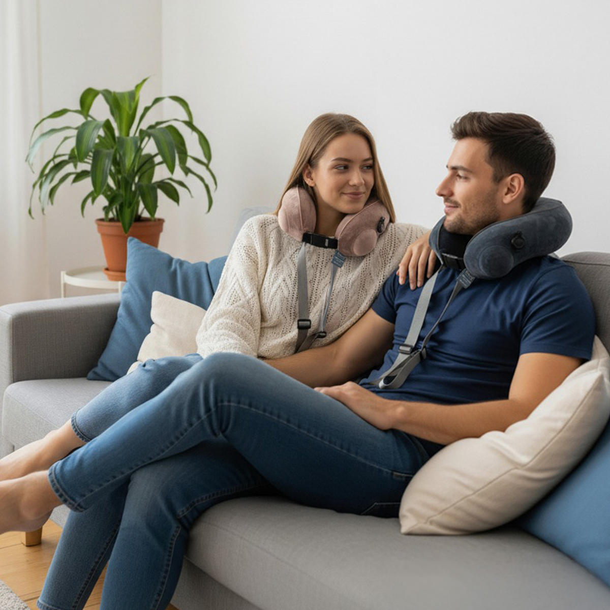 ネックピロー 電動ネック&ボディリラクサー ( マッサージ器 揉みほぐし 首 腕 腰 太もも ふくらはぎ 足裏 軽量 美容 健康 PSEマーク認証済 マッサージャー マッサージ機 指圧 解消グッズ ほぐし 簡単操作 持ち運び コンパクト ) 【ピンクベージュ】 ピンクベージュ