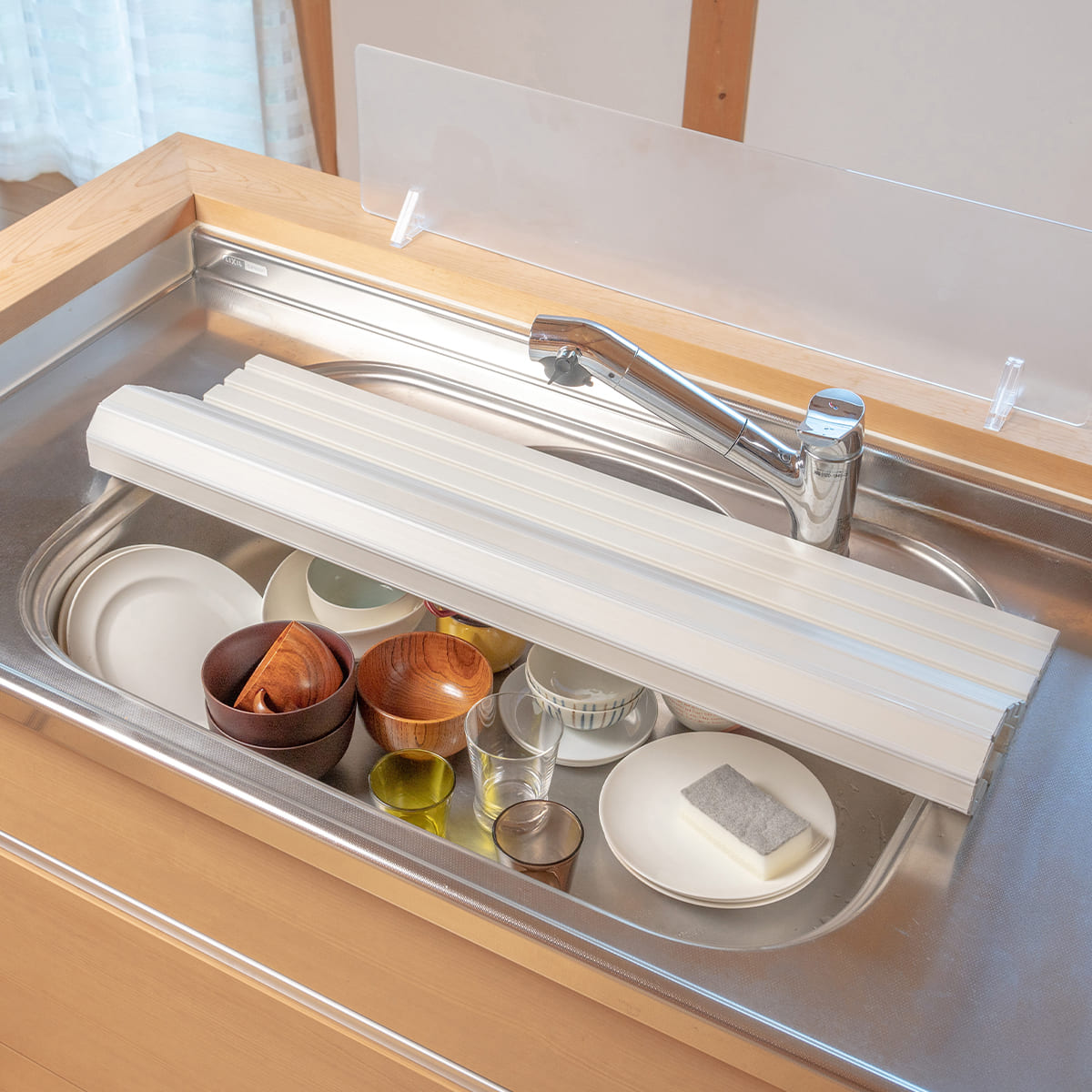 シンクカバー 幅80cm Ag+ 抗菌 シンクの目隠しカバー ペットの侵入を防ぐ 47.2×80cm ( 日本製 シンク用フタ シンク蓋 蓋 フタ 流し台 猫 シンク 防止 シンク用 水回り 目隠し 折りたたみ キッチン )