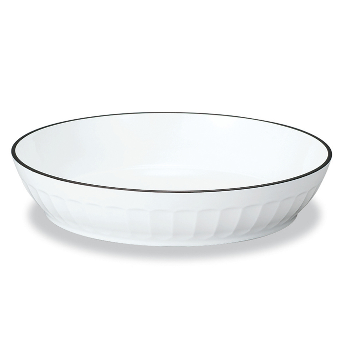 プレート グルーブサークルプレート ナチュール ( 21cm 電子レンジ対応 食洗機対応 日本製 丸 ラウンド カレー パスタ 深皿 皿 お皿 食器 北欧風 おしゃれ かわいい 北欧 ナチュラル ) 【ホワイト】 ホワイト