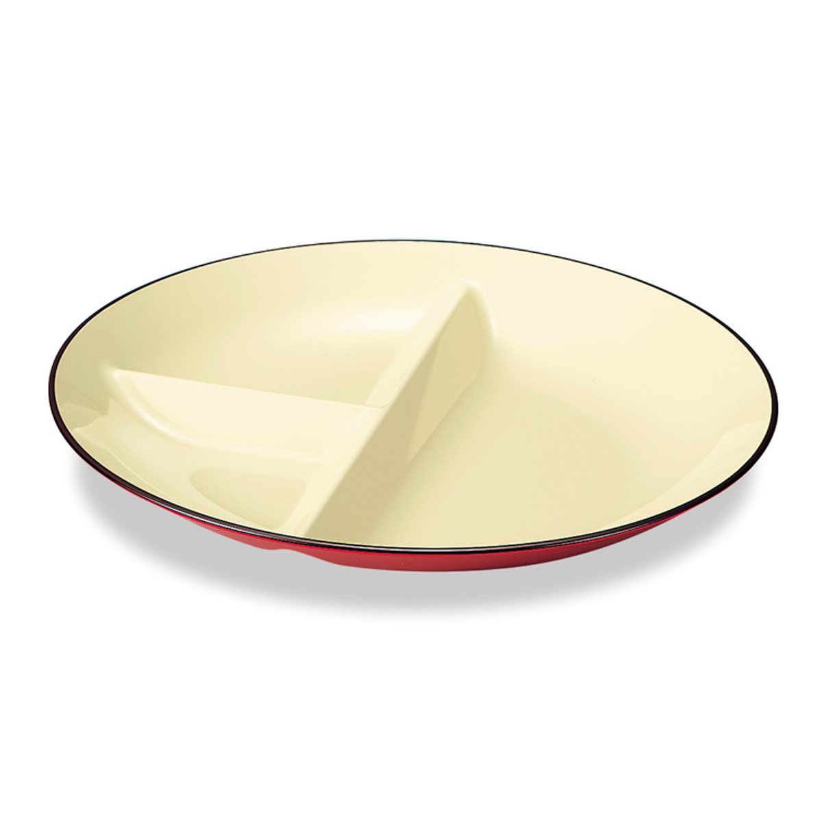 ランチプレート 仕切付オーバルプレート ナチュール ( 電子レンジ対応 食洗機対応 日本製 プレート 皿 お皿 食器 北欧風 おしゃれ かわいい 北欧 ナチュラル ) 【レッド】 レッド