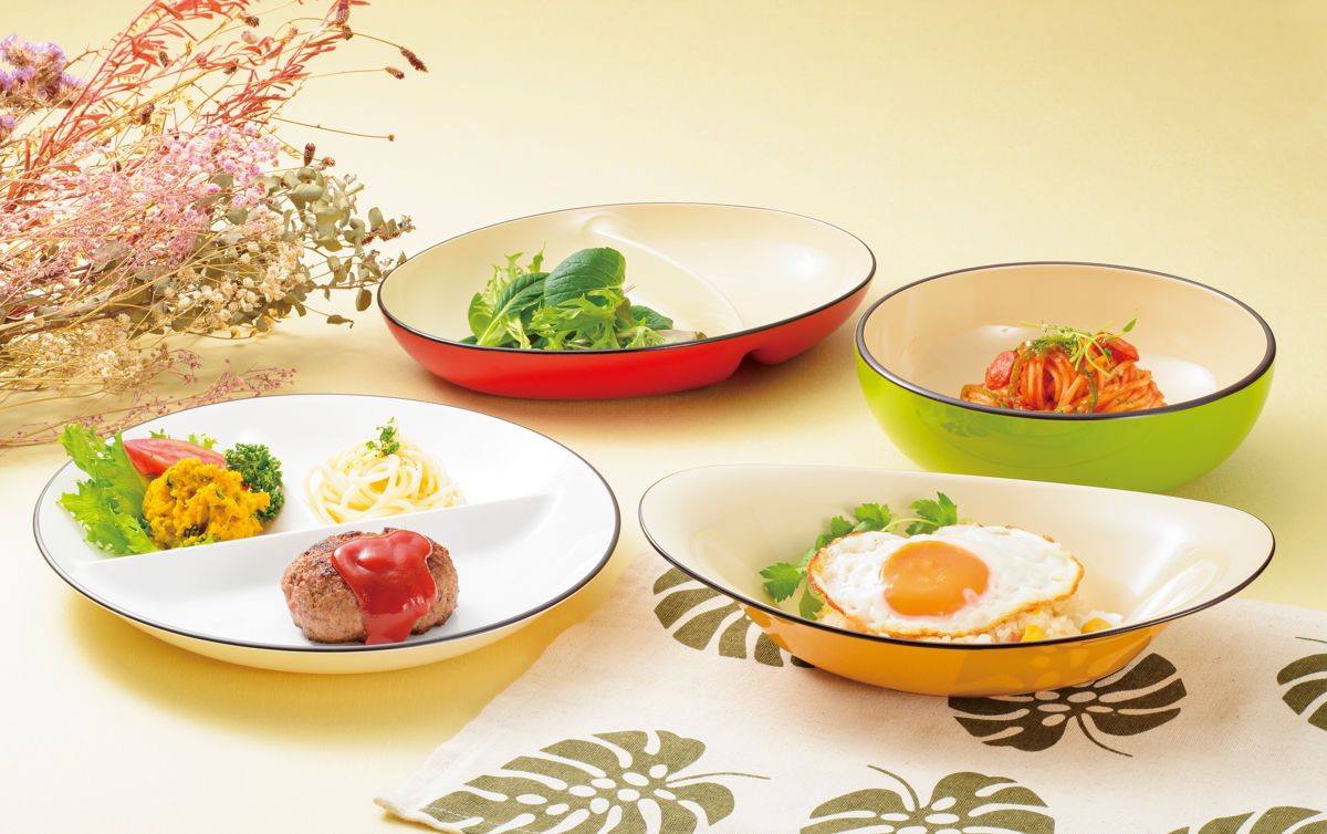 ボウル 仕切付オーバルボール ナチュール ( 電子レンジ対応 食洗機対応 日本製 深型 プレート 皿 お皿 食器 北欧風 おしゃれ かわいい 北欧 ナチュラル ) 【ホワイト】 ホワイト