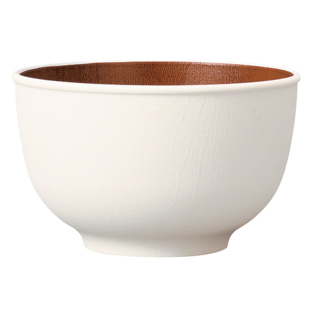 ボウル 木目ラウンドボウル M ナチュール ( 12.9cm 電子レンジ対応 食洗機対応 樹脂製 日本製 鉢 器 うつわ 食器 おしゃれ 和モダン 和風 ナチュラル 木目調 ) 【ブラック×ブラウン】 ブラック×ブラウン