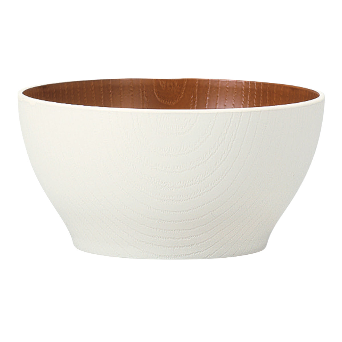 ボウル レンジ欅木目ボウル 小 ナチュール ( 12cm 電子レンジ対応 食洗機対応 樹脂製 日本製 鉢 器 うつわ 食器 おしゃれ 和モダン 和風 ナチュラル 木目調 ) 【ブラック×ブラウン】 ブラック×ブラウン