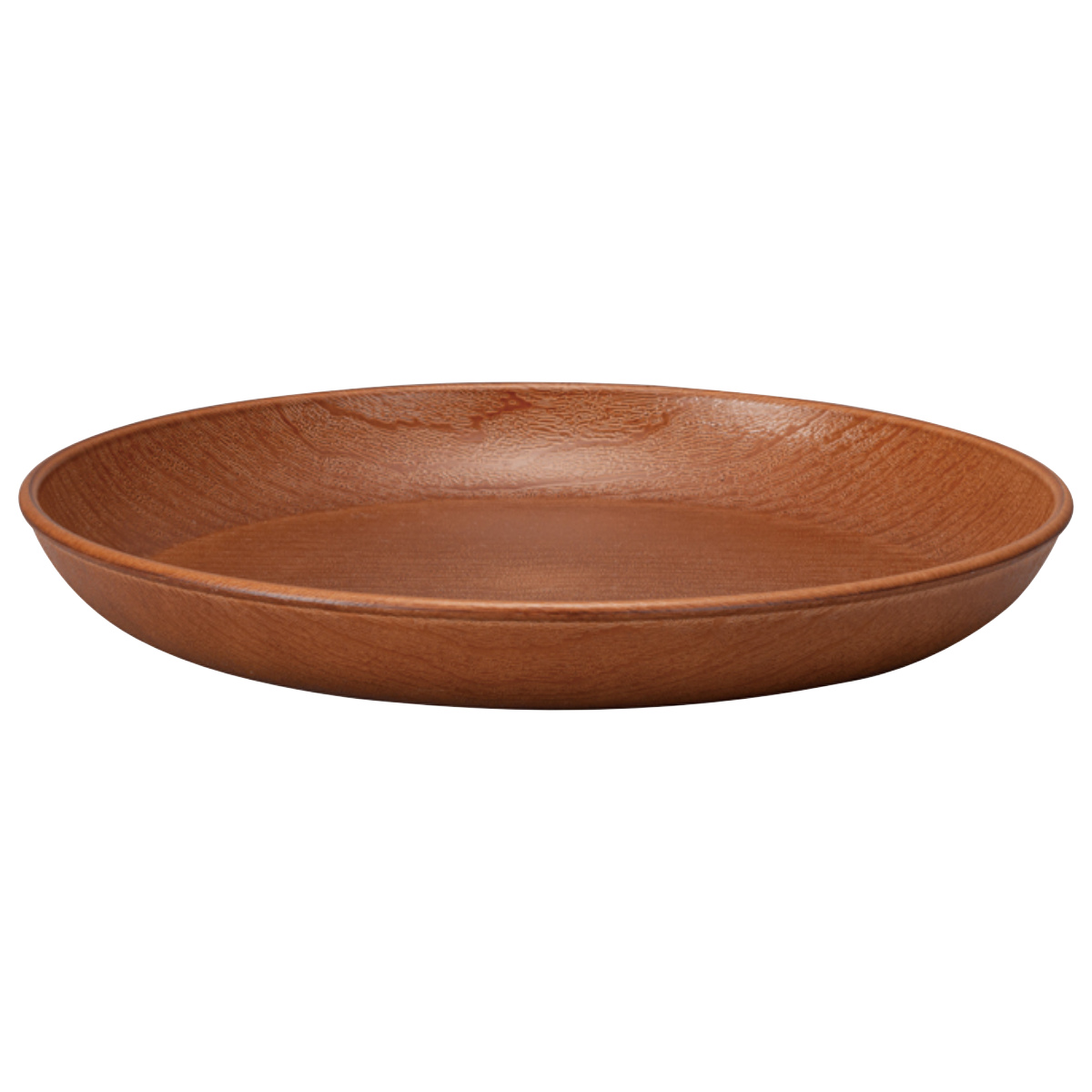 プレート 木目サークルプレート M 抗菌加工 ( 電子レンジ対応 食洗機対応 日本製 樹脂製 21cm 深型 深皿 皿 お皿 食器 おしゃれ ナチュラル 木目調 シンプル かわいい 北欧 北欧風 ) 【ミディアムブラウン】 ミディアムブラウン