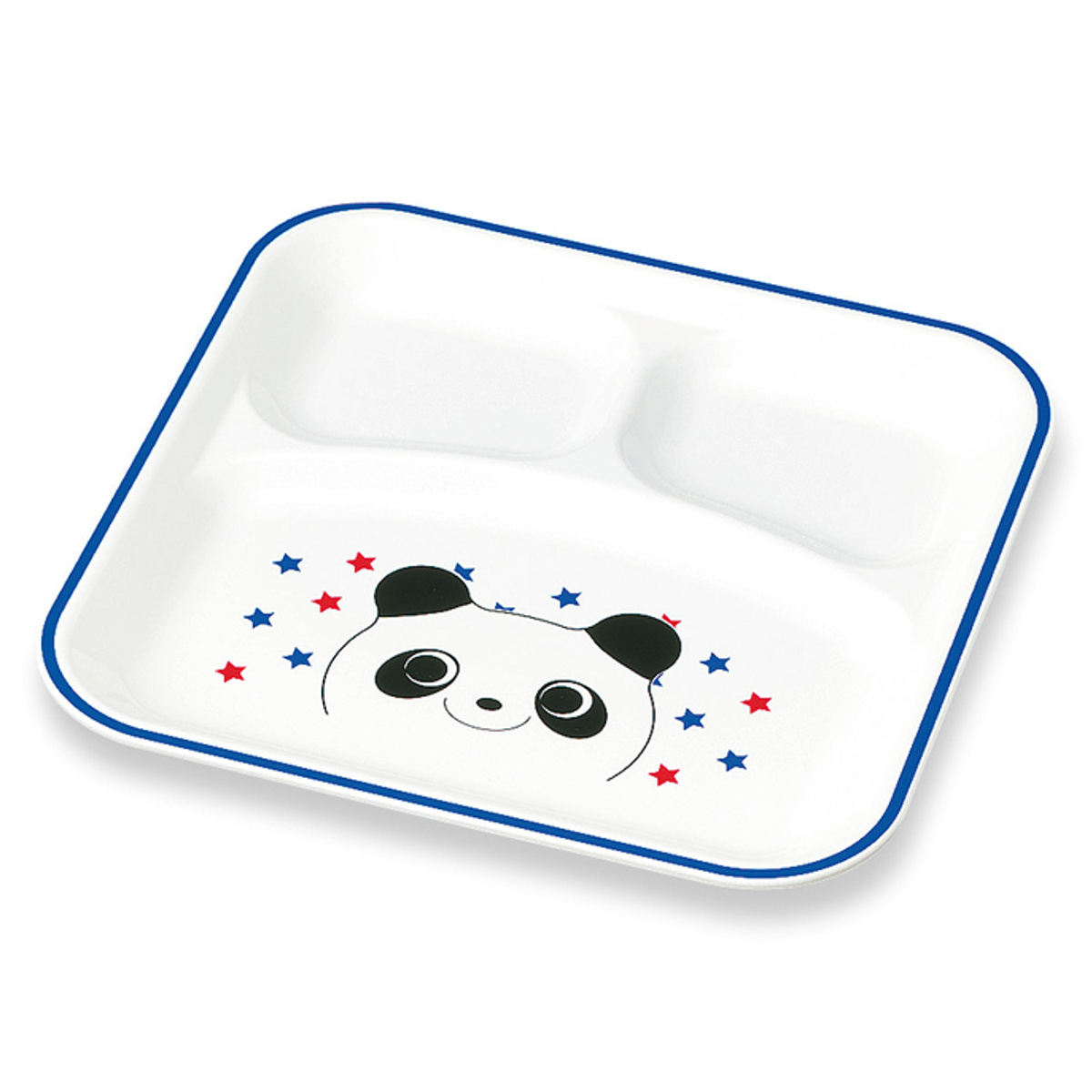 ランチプレート ハグミー スクウェアランチプレート ( 電子レンジ対応 食洗機対応 日本製 樹脂製 子供 子ども キッズ 食器 ワンプレート プレート 皿 お皿 仕切り付き かわいい おしゃれ クマ パンダ トラ ) 【トラ】 トラ