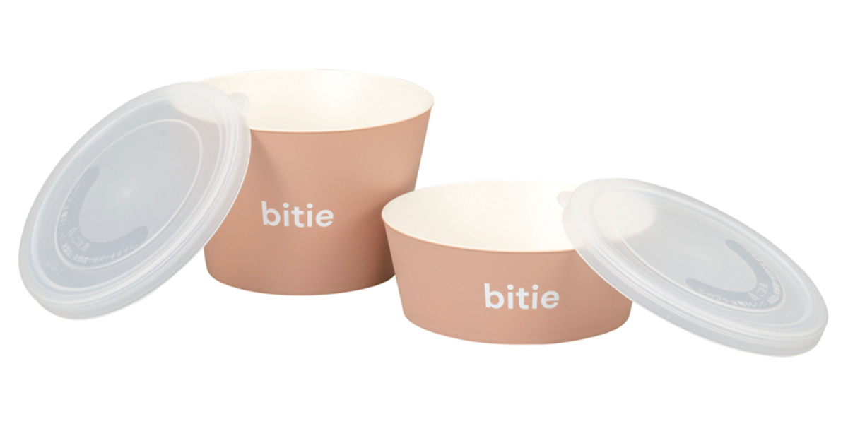 保存容器 bitie デリカップセット 2個組 S L 300ml 500ml ( ランチボックス フードコンテナ 抗菌 食洗機対応 レンジ対応 日本製 お弁当箱 シール容器 2個セット 食洗機OK レンジOK フルーツケース スタッキング ) 【アイボリー】 アイボリー