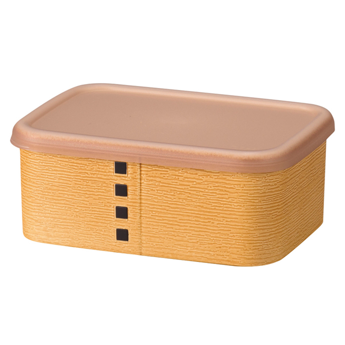 保存容器 わっぱ保存容器 長角 230ml ( ランチボックス 弁当箱 曲げわっぱ風 プラスチック 食洗機対応 レンジ対応 日本製 お弁当箱 シール容器 フードコンテナ 食洗機OK レンジOK お手入れしやすい 和風 角型 ) 【白木】 白木