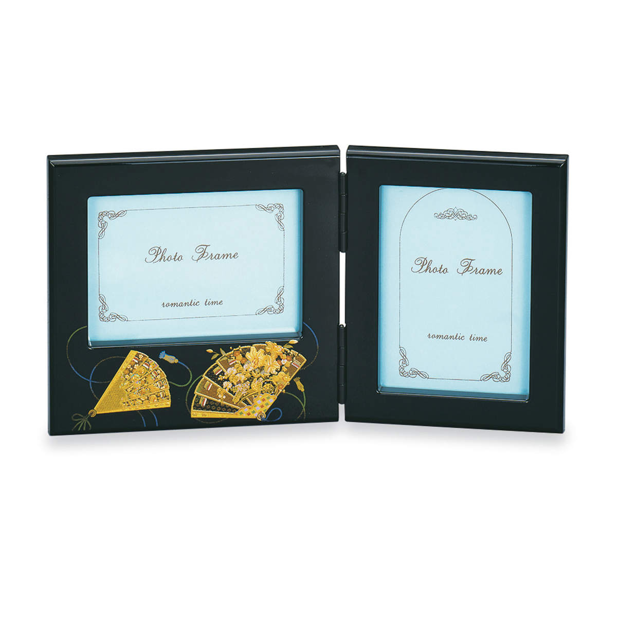 フォトフレーム ダブルフォトフレーム 天上の舞 山中塗 ( フォトスタンド 写真立て 写真たて 写真入れ 額縁 和風 山中漆器 2枚 複数枚 卓上 置き型 スタンド 正方形 額 軽量 写真フレーム フォトフレーム おしゃれ 写真 飾る )