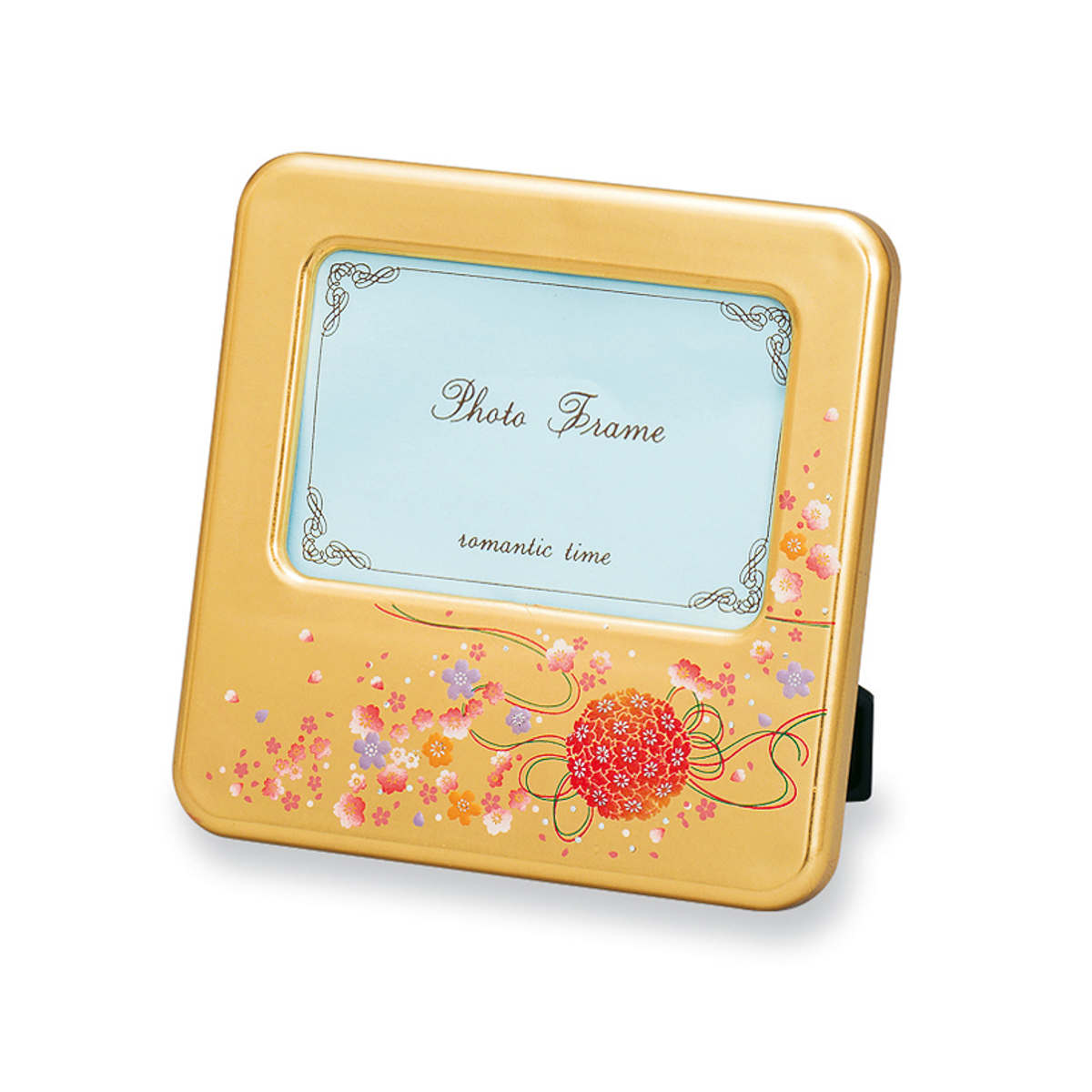 フォトフレーム 写真立 小 箔工芸 京てまり 山中塗 ( フォトスタンド 写真立て 写真たて 写真入れ 額縁 和風 山中漆器 卓上 置き型 スタンド 正方形 額 軽量 写真フレーム フォトフレーム アンティーク おしゃれ 写真 飾る )