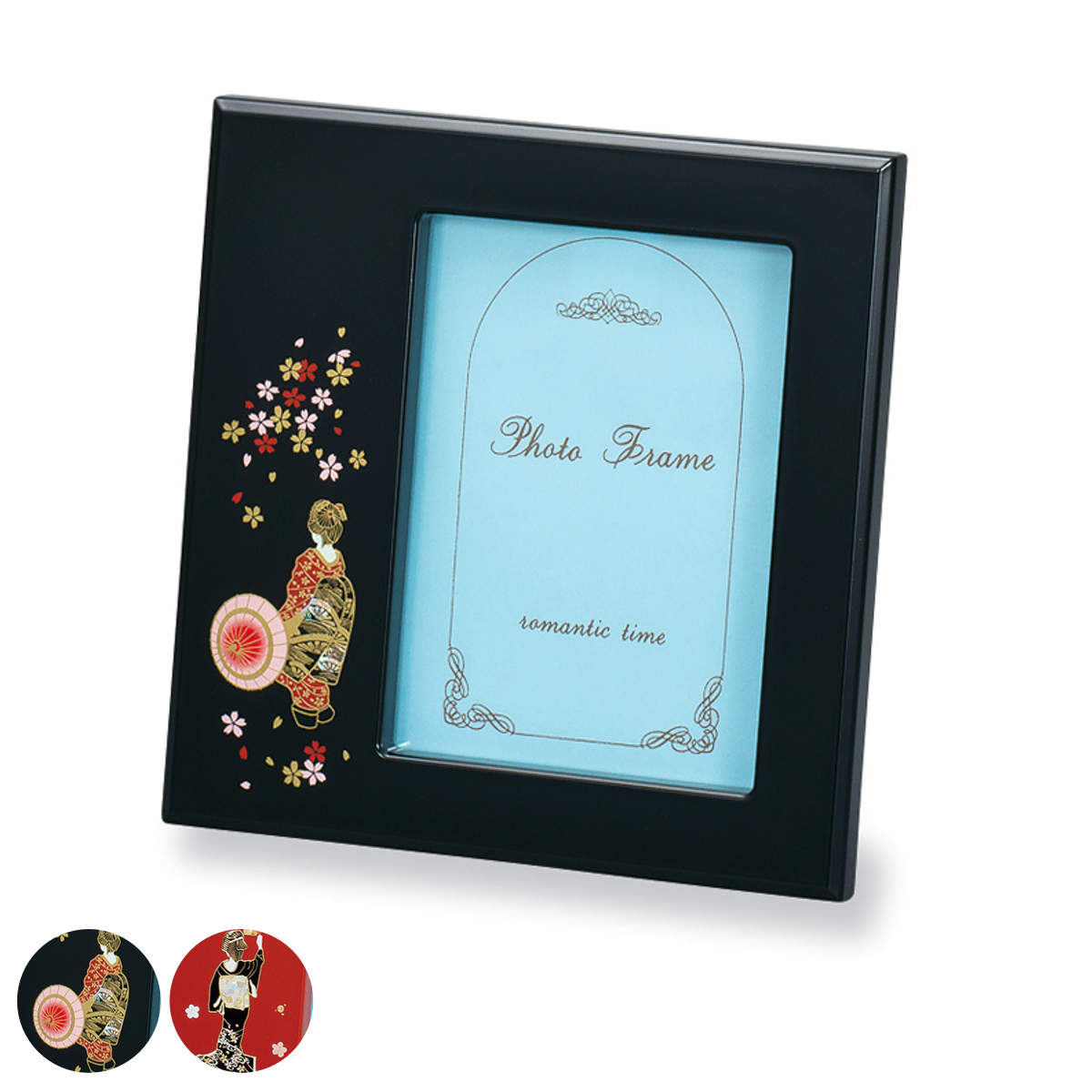 フォトフレーム 写真立 山中塗 ( フォトスタンド 写真立て 写真たて 写真入れ 額縁 和風 山中漆器 卓上 置き型 スタンド 正方形 額 軽量 写真フレーム フォトフレーム アンティーク おしゃれ 写真 飾る ) 【舞妓】