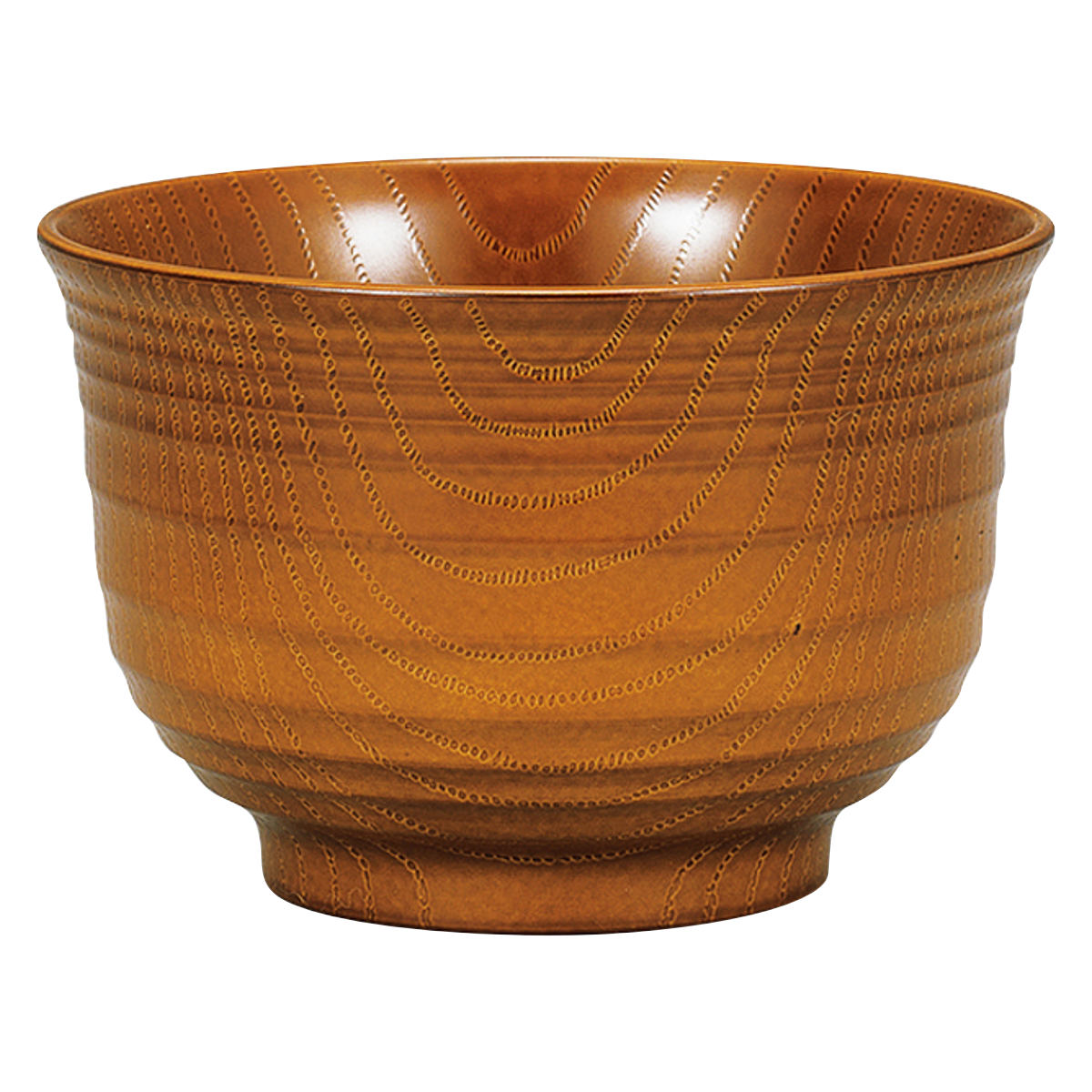 汁椀 レンジ千段欅杢目汁椀 ( 400ml 電子レンジ対応 食洗機対応 樹脂製 日本製 お椀 おわん 食器 おしゃれ 和モダン 和風 ナチュラル カフェ風 ) 【ライトブラウン】 ライトブラウン