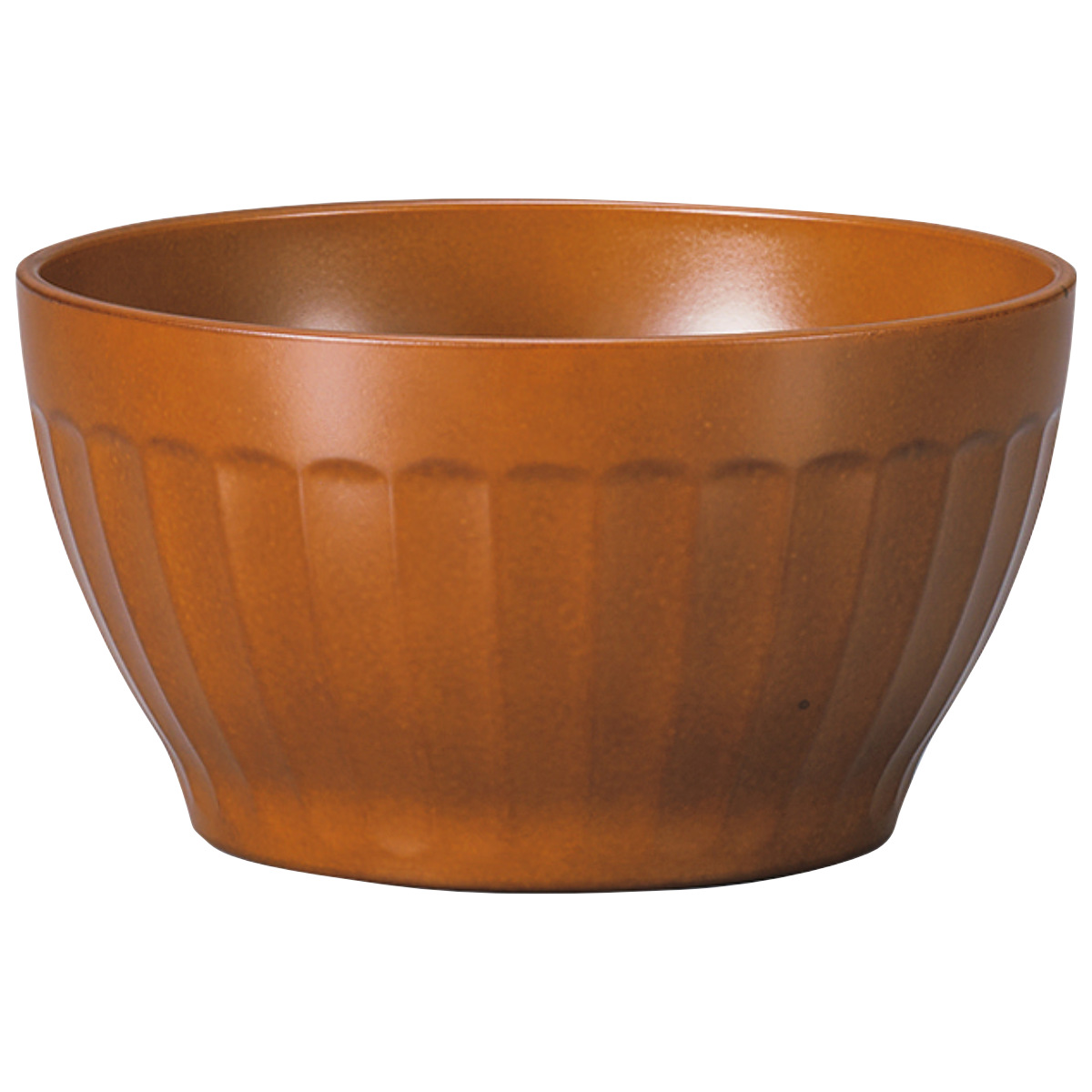 ボウル グルーブボウル ( 電子レンジ対応 食洗機対応 樹脂製 日本製 鉢 器 うつわ 食器 12.5cm おしゃれ 和モダン 和風 ナチュラル カフェ風 ) 【ライトブラウン】 ライトブラウン