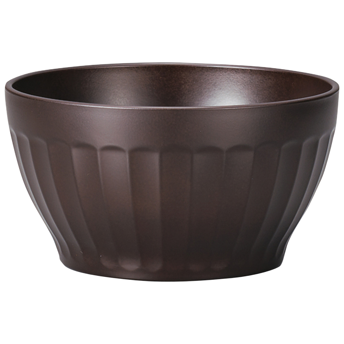 ボウル グルーブボウル ( 電子レンジ対応 食洗機対応 樹脂製 日本製 鉢 器 うつわ 食器 12.5cm おしゃれ 和モダン 和風 ナチュラル カフェ風 ) 【ライトブラウン】 ライトブラウン