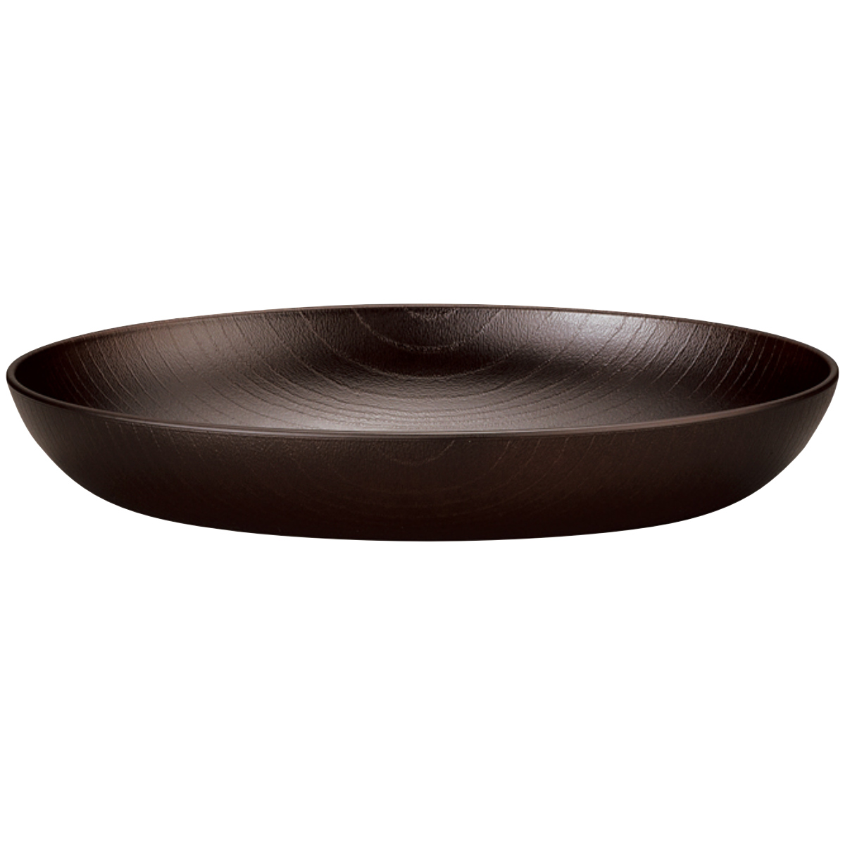 プレート 欅杢目オーバルプレート ( 電子レンジ対応 食洗機対応 樹脂製 日本製 皿 お皿 食器 26cm おしゃれ 和モダン 和風 ナチュラル 木目調 カフェ風 ) 【ダークブラウン】 ダークブラウン