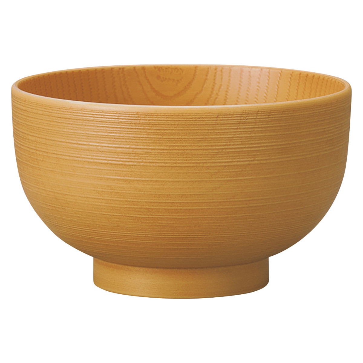 汁椀 レンジ布袋欅杢目汁椀 ナチュラル ( 10.8cm 350ml 電子レンジ対応 食洗機対応 プラスチック 樹脂 日本製 おわん お椀 食器 木目調 北欧 カフェ 和モダン おしゃれ )