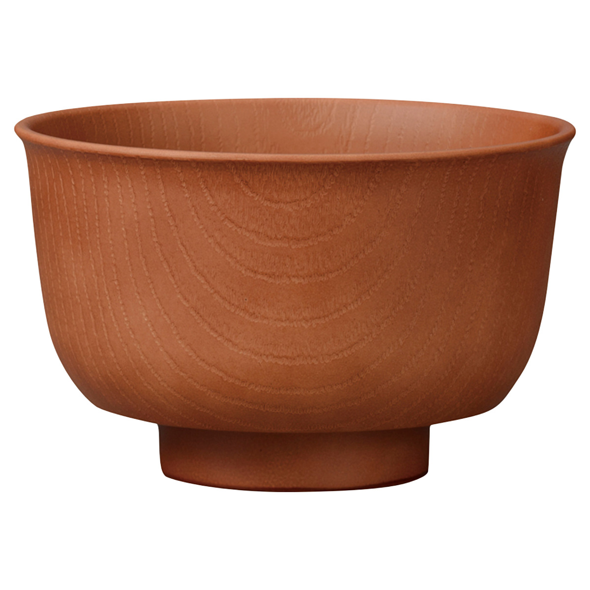 汁椀 持ちやすい羽反杢目汁椀 水切付 ( 11.2cm 350ml 電子レンジ対応 食洗機対応 日本製 おわん お椀 食器 木目調 北欧 カフェ 和モダン おしゃれ ) 【ウォールナット】 ウォールナット