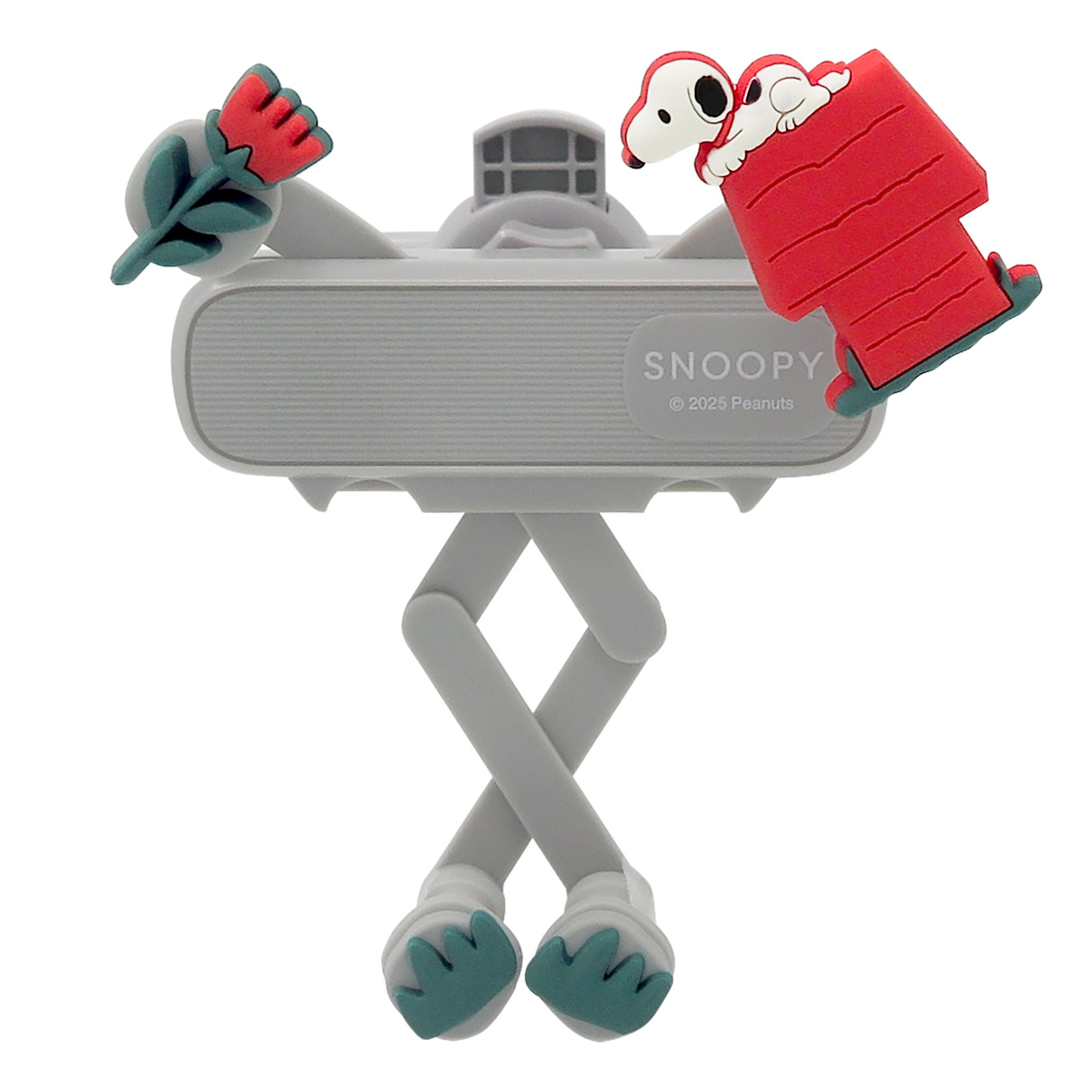 スマホホルダー 360度回転 スヌーピーハウス カー用品 ( スヌーピー 車載ホルダー 横幅5.8~8.8cm スマホ 車 エアコン吹き出し口用 スマホスタンド クリップ スタンド ホルダー 携帯ホルダー ナビ 通話 SNOOPY PEANUTS ) 【ジョークール】 ジョークール