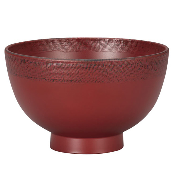 汁椀 380ml 日本製 渕布目 根来 5個セット ( 食洗機対応 電子レンジ対応 お椀 椀 味噌汁椀 吸物椀 軽い 割れにくい 味噌汁 スープ お吸い物 吸物 山中漆器 プラスチック製 おしゃれ )