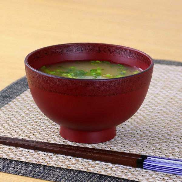 汁椀 380ml 日本製 渕布目 根来 5個セット ( 食洗機対応 電子レンジ対応 お椀 椀 味噌汁椀 吸物椀 軽い 割れにくい 味噌汁 スープ お吸い物 吸物 山中漆器 プラスチック製 おしゃれ )