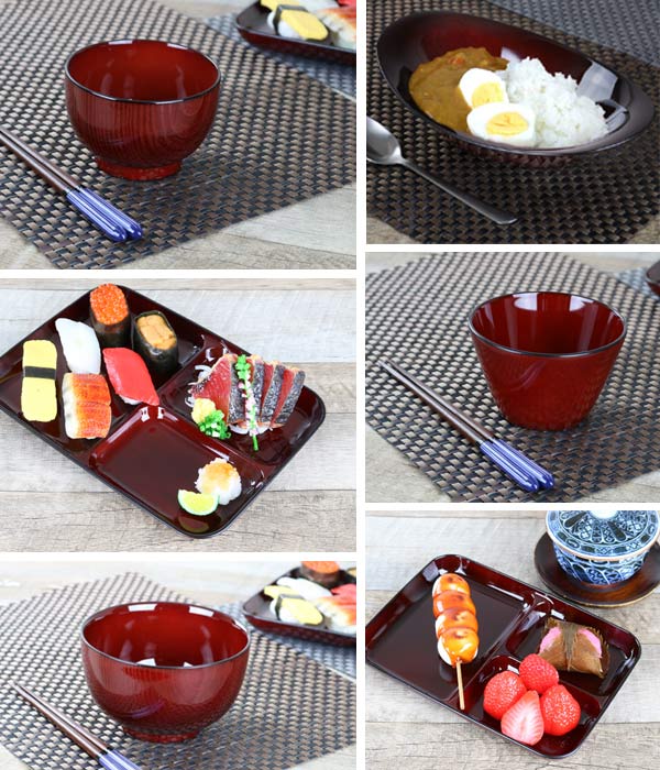 汁椀 11cm プラスチック 食器 クリーンコート 木目 赤溜 洋食器 樹脂製 日本製