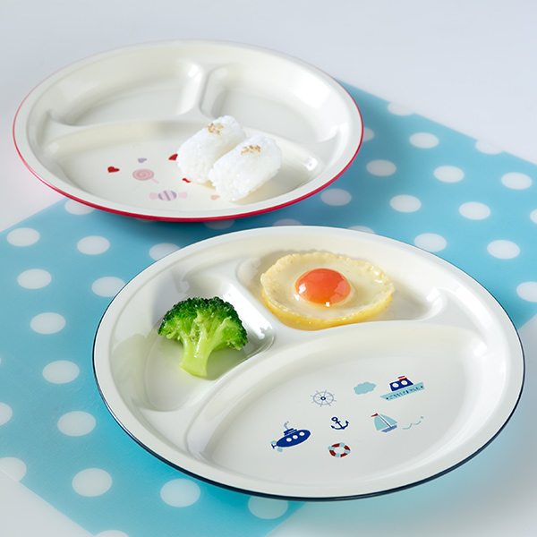 ランチプレート 23cm Lovely Kids 合成漆器 食器 日本製 ( お皿 食洗機対応 電子レンジ対応 子ども用 仕切皿 子供用 子供 用 子ども うつわ 器 ) 【 マリン 】 マリン