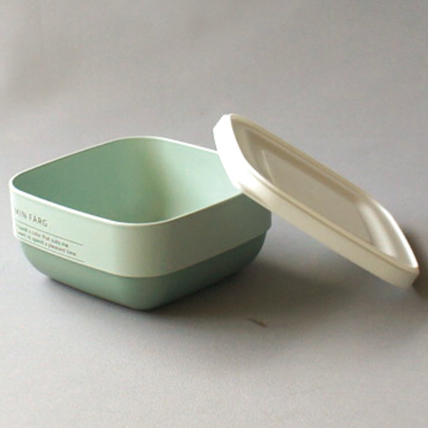お弁当箱 抗菌 1段 MIN FARG フードパック 400ml デザートケース ( デザート容器 ランチボックス 弁当箱 レンジ対応 食洗機対応 お弁当グッズ ランチグッズ 弁当 塗り 一段 一段弁当箱 ) 【グリーン】 グリーン