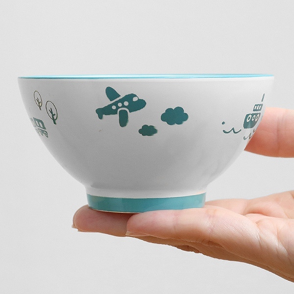 お茶碗 220ml 子供用食器 プラスチック 日本製 クリーンコート ( 食洗機対応 電子レンジ対応 撥水加工 茶碗 子供用 ライスボウル 子ども キッズ ご飯茶碗 ごはん 洗いやすい ) 【のりもの】 のりもの