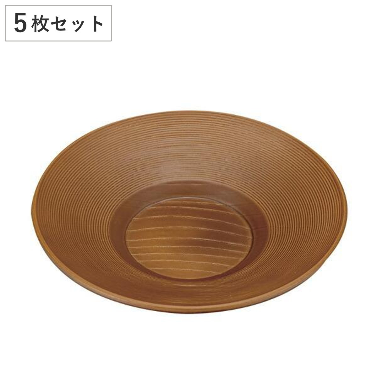 茶托 欅千筋 茶たく 茶器 食器 日本製 同色5枚セット （ 皿 小皿 器 うつわ 和食器 コースター 丸型 プレート 和風 プラスチック ）