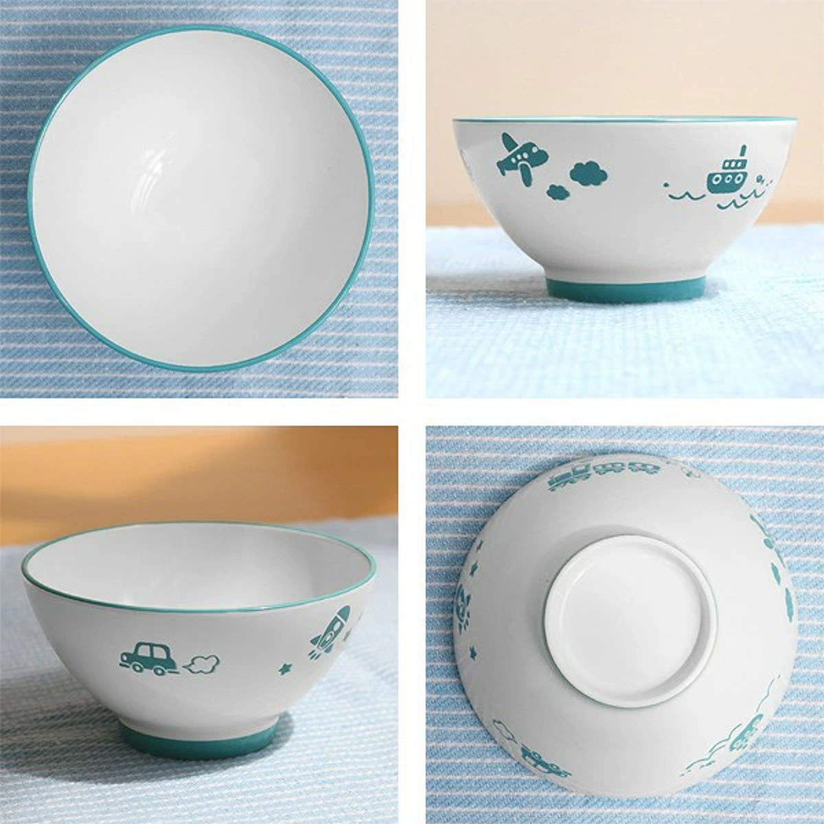 お茶碗 220ml 子供用食器 プラスチック 日本製 クリーンコート ( 食洗機対応 電子レンジ対応 撥水加工 茶碗 子供用 ライスボウル 子ども キッズ ご飯茶碗 ごはん 洗いやすい ) 【のりもの】 のりもの