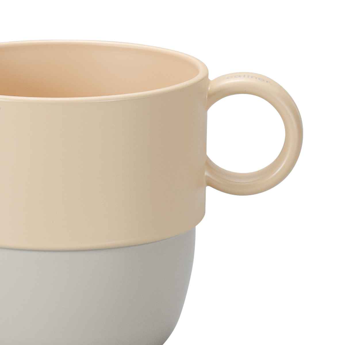 マグカップ 240ml caliner 同色3個セット ( 食洗機対応 電子レンジ対応 コップ カップ マグ 抗菌加工 スタッキング 積み重ね 軽い 割れにくい 子ども用食器 お茶 ジュース おしゃれ ) 【ピンク×グレー】 ピンク×グレー