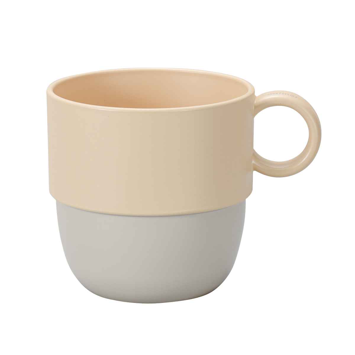 マグカップ 240ml caliner 同色3個セット ( 食洗機対応 電子レンジ対応 コップ カップ マグ 抗菌加工 スタッキング 積み重ね 軽い 割れにくい 子ども用食器 お茶 ジュース おしゃれ ) 【ピンク×グレー】 ピンク×グレー