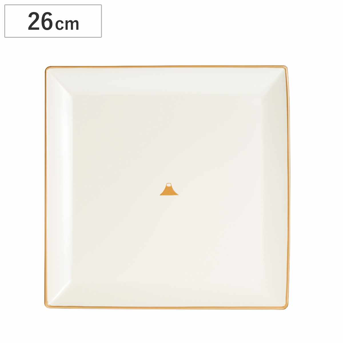 皿 富士山 角大皿 ( 日本製 電子レンジ対応 食洗機対応 26cm お皿 大皿 盛皿 プレート 角皿 和食器 盛り合わせ オードブル 正月 ひな祭り イベント 和食 スクエア 正方形 )