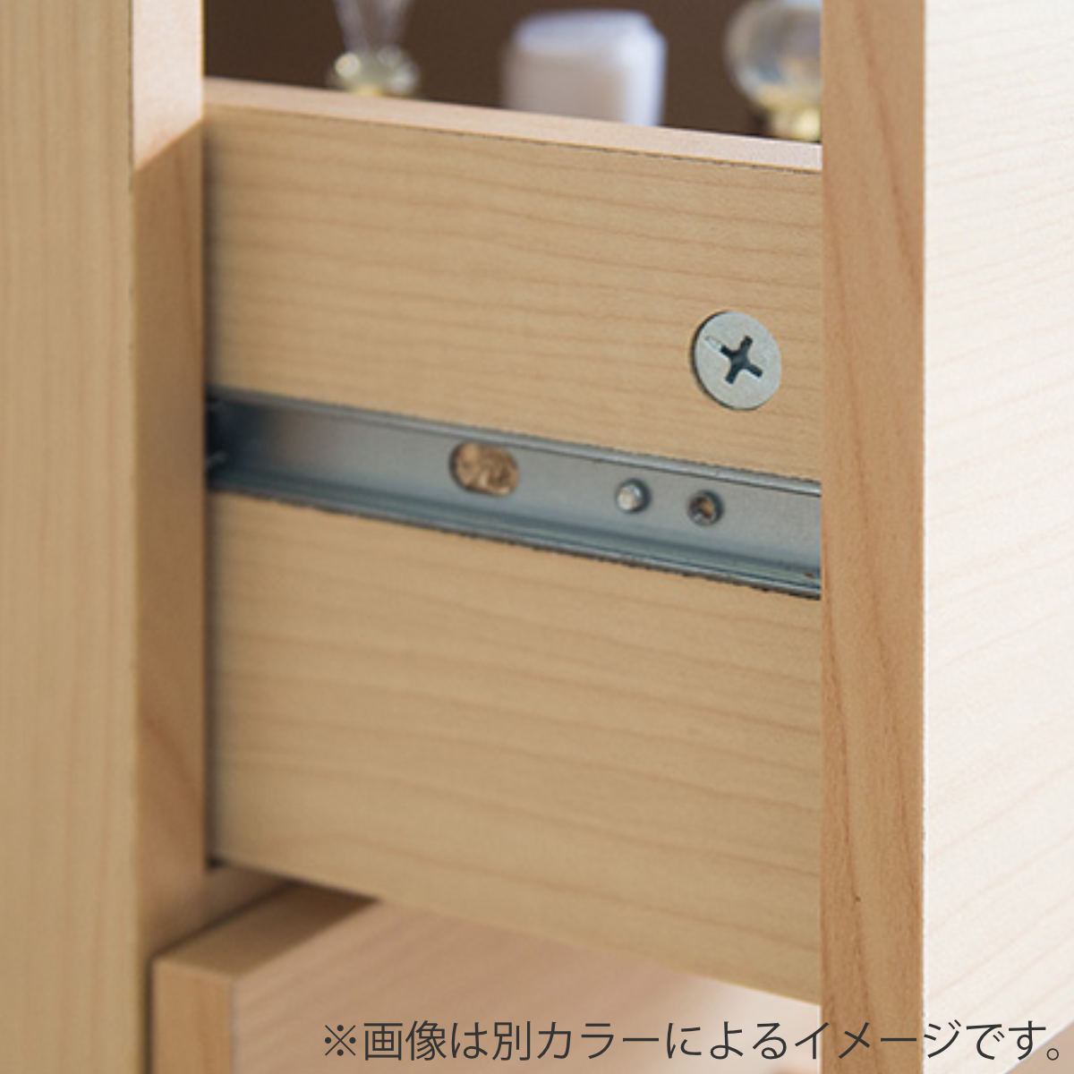 デスクドレッサー 幅90cm ミラー コスメ収納 引き出し 木目調