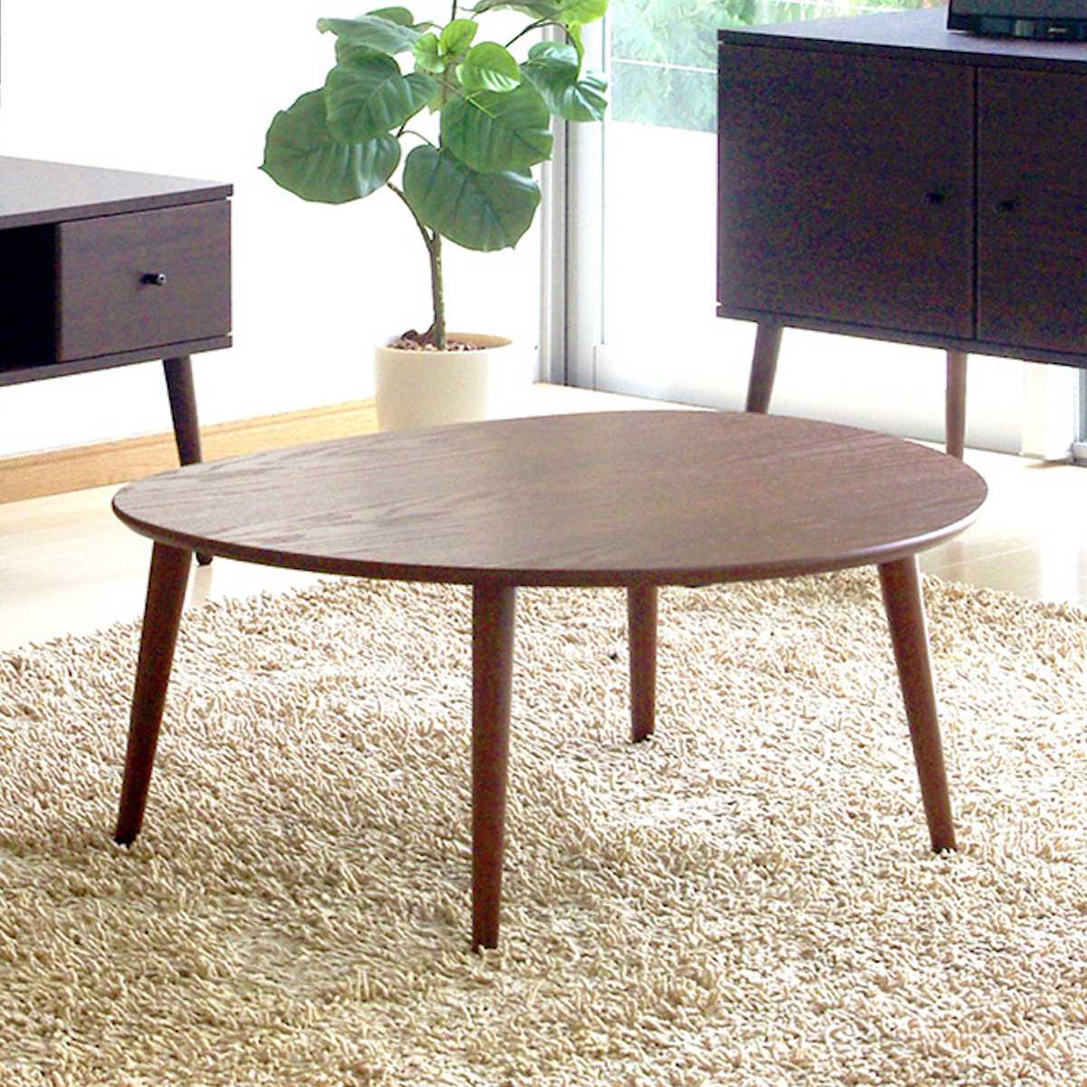 ちゃぶ台 幅80cm 木製 コンパクト 収納 （ ローテーブル