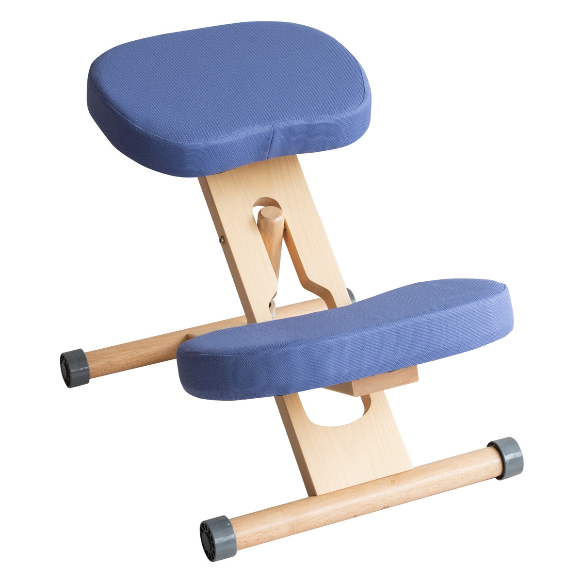 学習チェア 椅子 ナチュラルフレーム 補助クッションなしタイプ プロポーションチェアキッズ ( 学習椅子 子ども キッズ 姿勢 高さ調節 天然木 勉強椅子 集中力 リビング学習 キャスター付き 無段階調節 学習机 イス いす ) 【ライトブルー】 ライトブルー