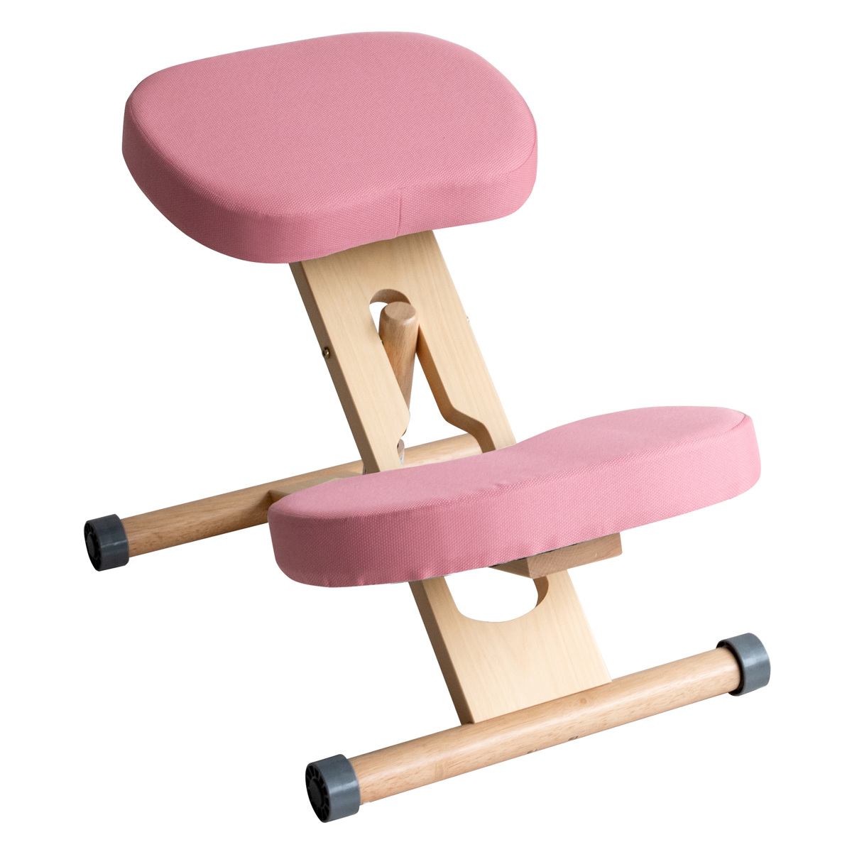 学習チェア 椅子 ナチュラルフレーム 補助クッションなしタイプ プロポーションチェアキッズ ( 学習椅子 子ども キッズ 姿勢 高さ調節 天然木 勉強椅子 集中力 リビング学習 キャスター付き 無段階調節 学習机 イス いす ) 【ライトブルー】 ライトブルー