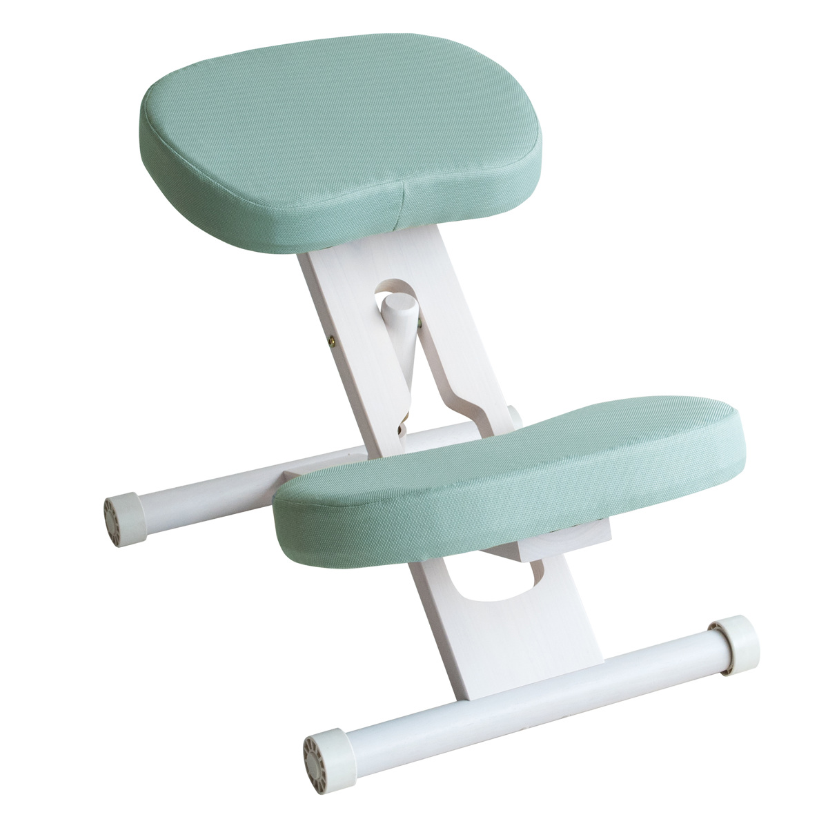 学習チェア 椅子 ホワイトフレーム 補助クッションなしタイプ プロポーションチェアキッズ ( 学習椅子 子ども キッズ 姿勢 高さ調節 天然木 勉強椅子 集中力 リビング学習 キャスター付き 無段階調節 学習机 イス いす ) 【ライトグリーン】 ライトグリーン