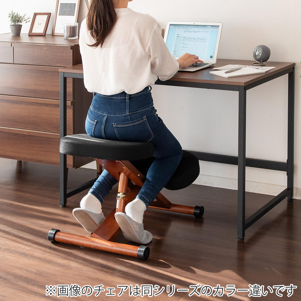 学習チェア 椅子 ホワイトフレーム 補助クッションなしタイプ プロポーションチェアキッズ ( 学習椅子 子ども キッズ 姿勢 高さ調節 天然木 勉強椅子 集中力 リビング学習 キャスター付き 無段階調節 学習机 イス いす ) 【ライトグリーン】 ライトグリーン