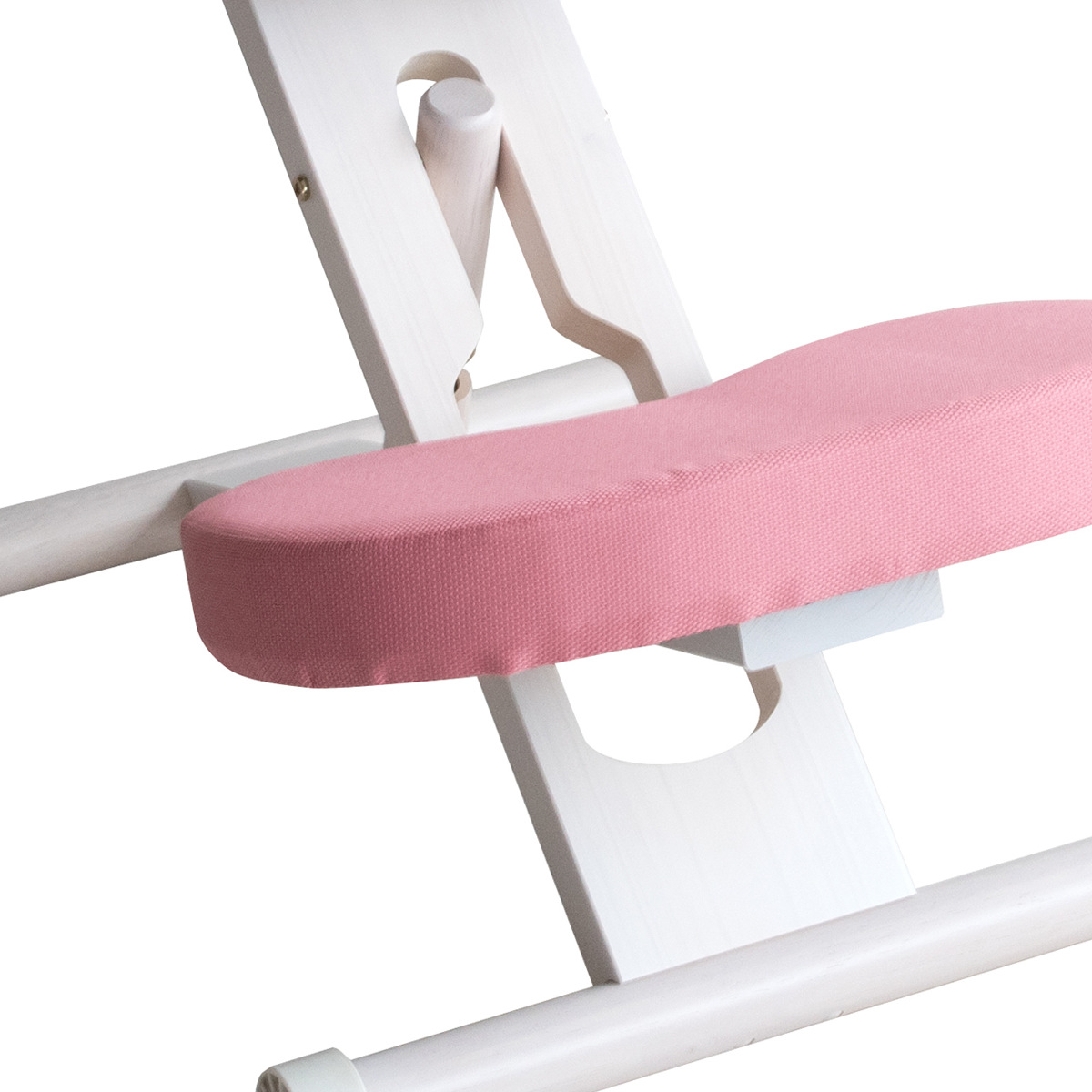 学習チェア 椅子 ホワイトフレーム 補助クッションなしタイプ プロポーションチェアキッズ ( 学習椅子 子ども キッズ 姿勢 高さ調節 天然木 勉強椅子 集中力 リビング学習 キャスター付き 無段階調節 学習机 イス いす ) 【ライトグリーン】 ライトグリーン