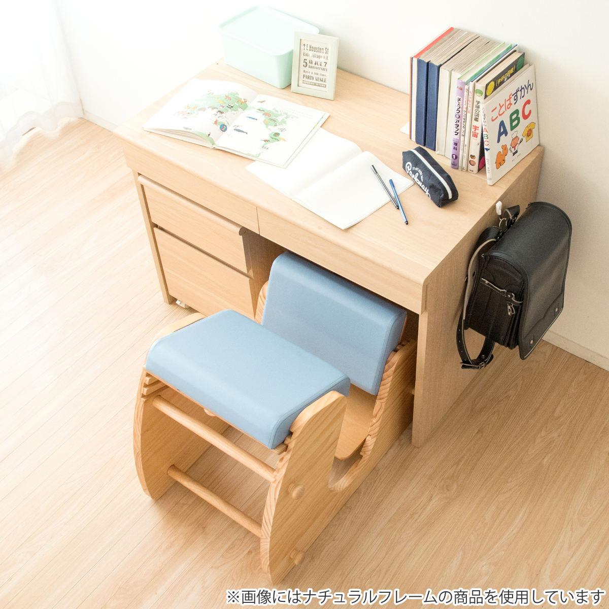 学習チェア 椅子 KEEPY プロポーションチェア ホワイトフレーム ( 学習椅子 チェア 勉強 サポート 姿勢 高さ調節 天然木 木製 ナチュラル 子ども 大人 リビング学習 キッズ テレワーク 在宅 正しい姿勢 集中力アップ 足置き ) 【ブラウン】 ブラウン