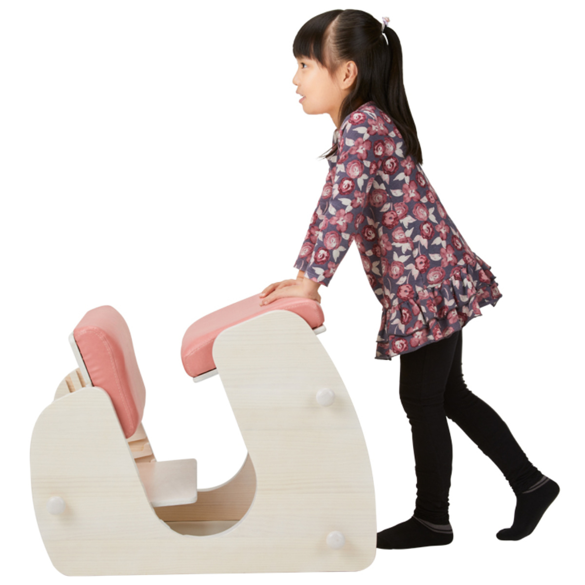 学習チェア 椅子 KEEPY プロポーションチェア ホワイトフレーム ( 学習椅子 チェア 勉強 サポート 姿勢 高さ調節 天然木 木製 ナチュラル 子ども 大人 リビング学習 キッズ テレワーク 在宅 正しい姿勢 集中力アップ 足置き ) 【ブラウン】 ブラウン