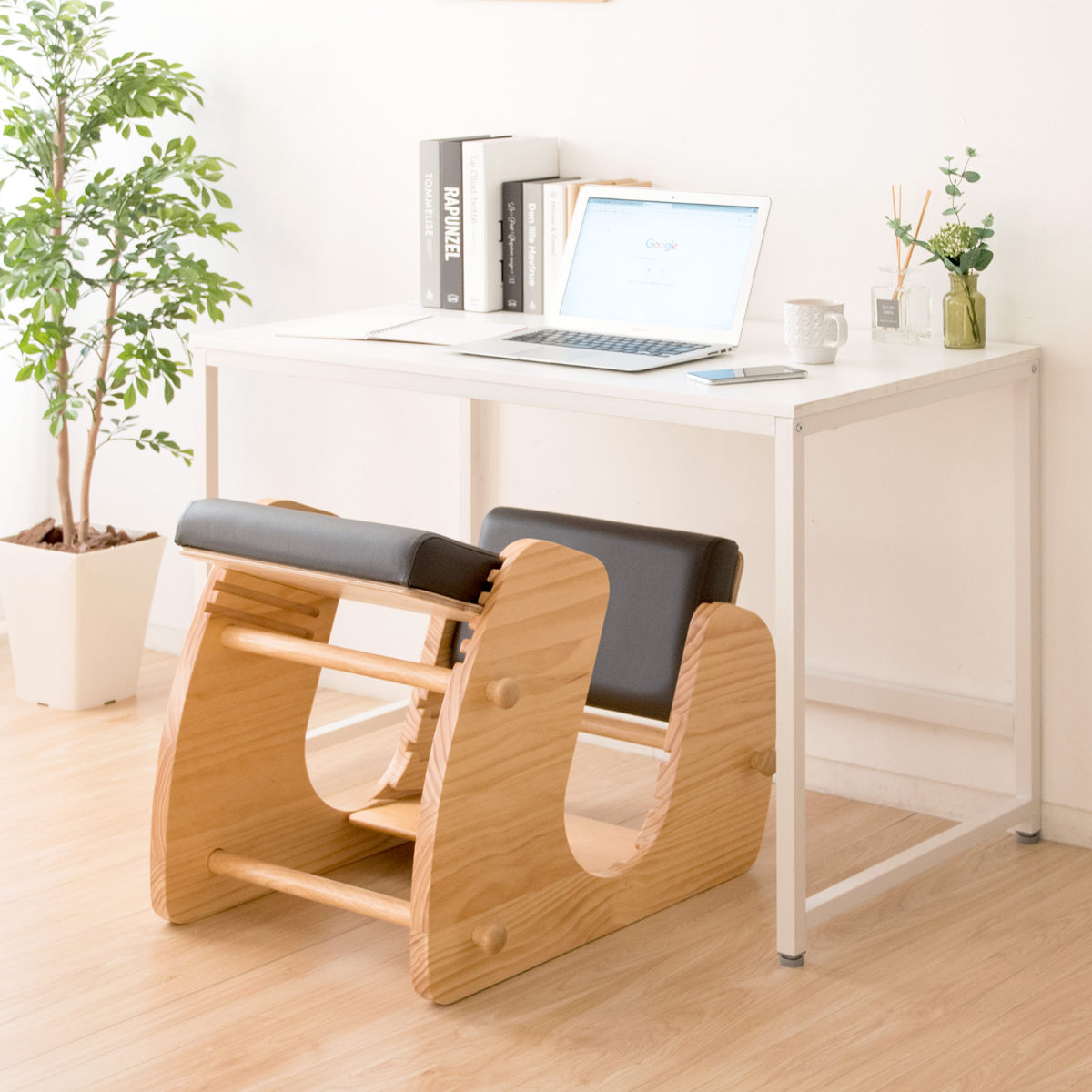 学習チェア 椅子 KEEPY プロポーションチェア ナチュラルフレーム ( 学習椅子 チェア 勉強 サポート 姿勢 高さ調節 天然木 木製 ナチュラル 子ども 大人 リビング学習 キッズ テレワーク 在宅 正しい姿勢 集中力アップ 足置き ) 【ブルー】 ブルー