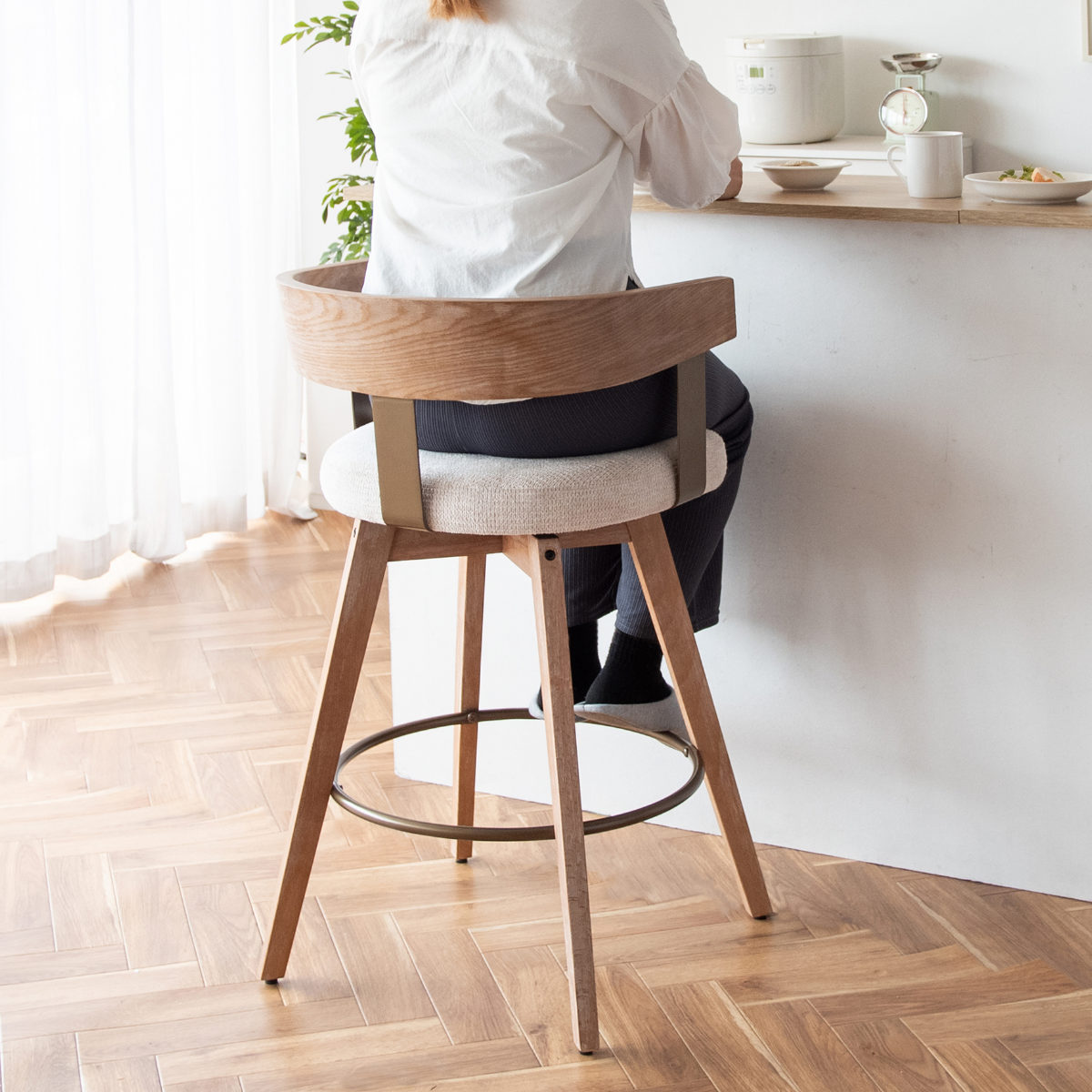 カウンターイス カウンターチェア バーチェア バースツール 360°回転