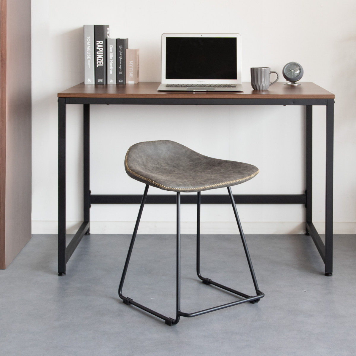 スツール 座面高45cm Filant ( チェア 背もたれなし スチール PUレザー チェアー イス 椅子 いす ダイニングチェア 腰掛け 玄関 デスクチェア 来客用 キッチン おしゃれ リビング デスク 食卓 サブチェア ) 【キャメル】 キャメル