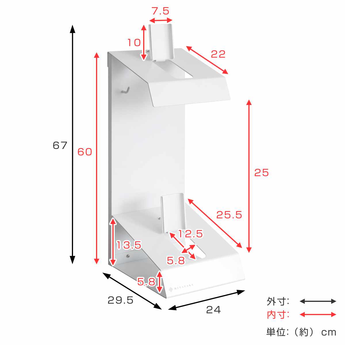 ヘルメットスタンド 幅24cm 2段 ディスプレイラック GALEA ( ディスプレイ ラック バイク ヘルメット 棚 収納 卓上 スタンド ブラック ホワイト ) 【ブラック×ブラウン】 ブラック×ブラウン