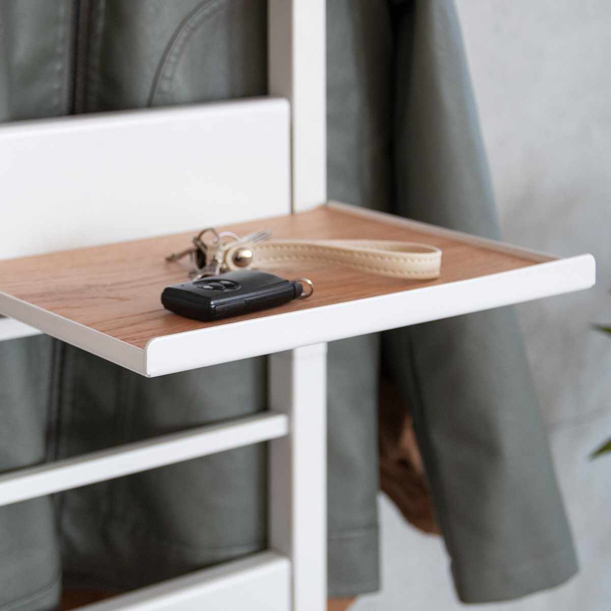 専用 追加ディスプレイ棚 木棚仕様 GALEA ( 追加 棚 ヘルメットスタンド 天然木 パーツ 棚板 追加棚板 ブラック ホワイト ) 【ブラック×ブラウン】 ブラック×ブラウン