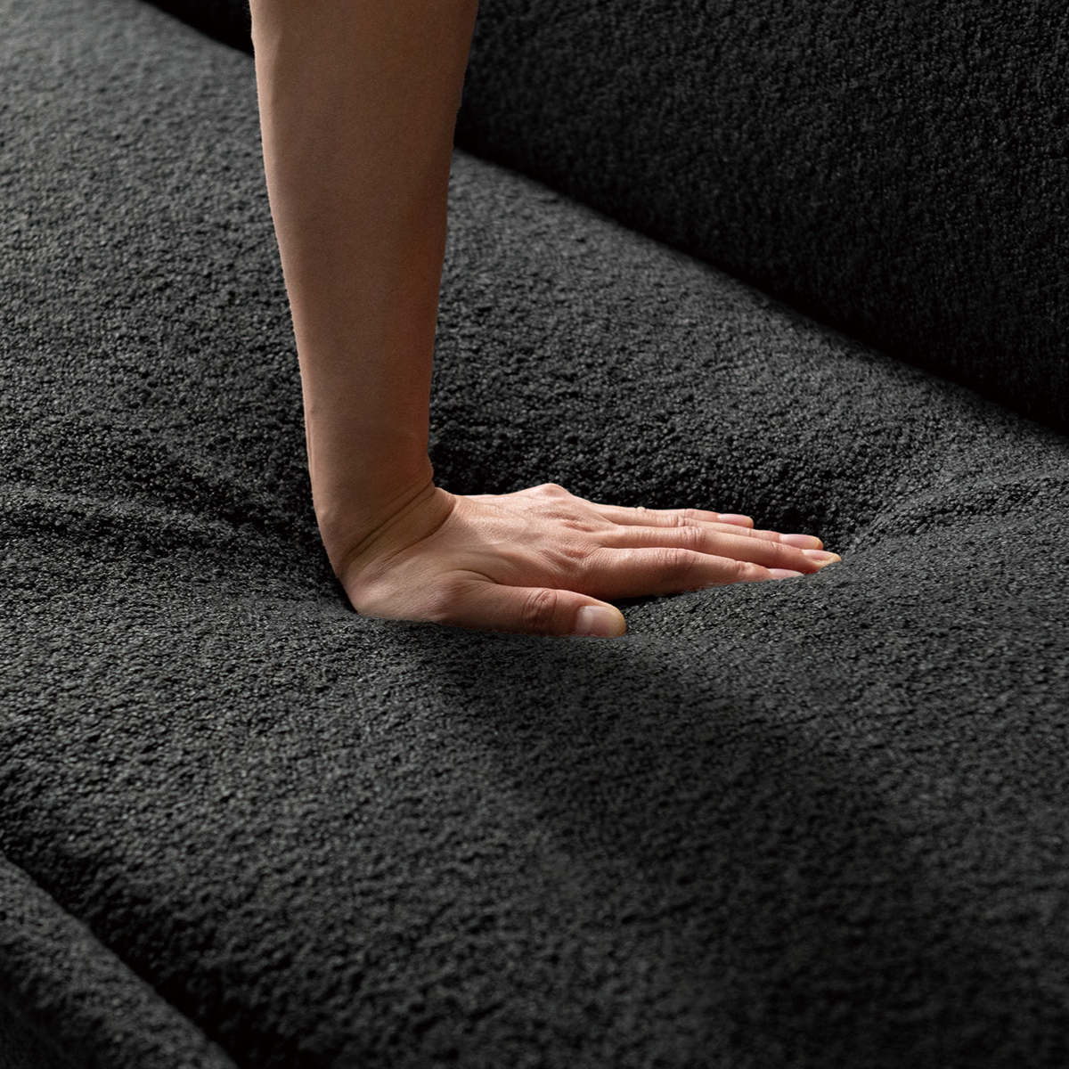 ソファベッド 幅165cm 3人掛け 3段階リクライニング Capella ( ソファ ベッド リクライニング 3段階 ソファー Sバネ ウレタン ブークレ生地 アームレス 肘なし 天然木脚 座面 奥行 広い 来客用 ファブリック お掃除ロボット対応 ) 【グレージュ】 グレージュ