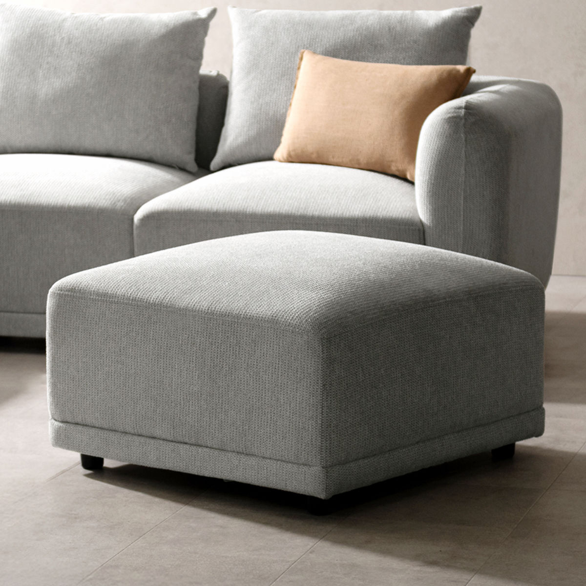 ソファ 組み合わせ オットマン ユニットソファ Palu ( スツール ソファー 1人掛け 足置き カウチソファ 座面 広い ゆったり 座れる ファブリック 完成品 ウレタン 脚付き 連結金具 レイアウト 自由 リビングソファ )