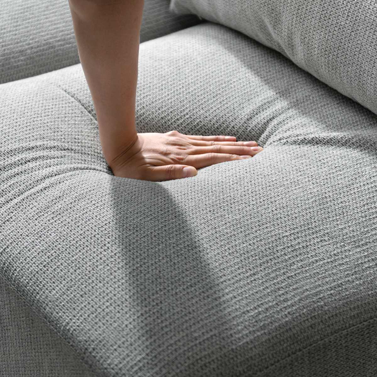 ソファ 組み合わせ アームレスソファ ユニットソファ Palu ( ソファー 1人掛け 座面 広い ゆったり 座れる あぐら ファブリック 背もたれ 肘なし 完成品 ウレタン 脚付き 連結金具 レイアウト 自由 リビングソファ )