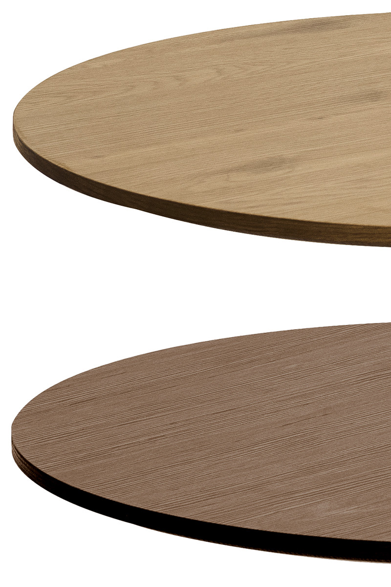 リビングテーブル 直径70cm 円形 Torne センターテーブル Signature Studio ( テーブル 円すい型 丸テーブル ローテーブル コーヒーテーブル サイドテーブル 木目調 作業台 パソコン カフェテーブル ソファサイド ) 【ブラウン】 ブラウン